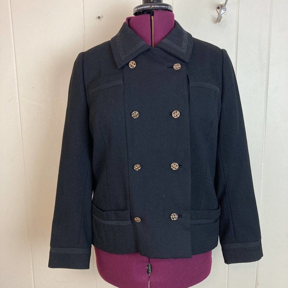 Vintage Jackets & Blazers - Vintage Baron Peters Double Breasted Wool Jacket Medium Classy Crisp Structured
